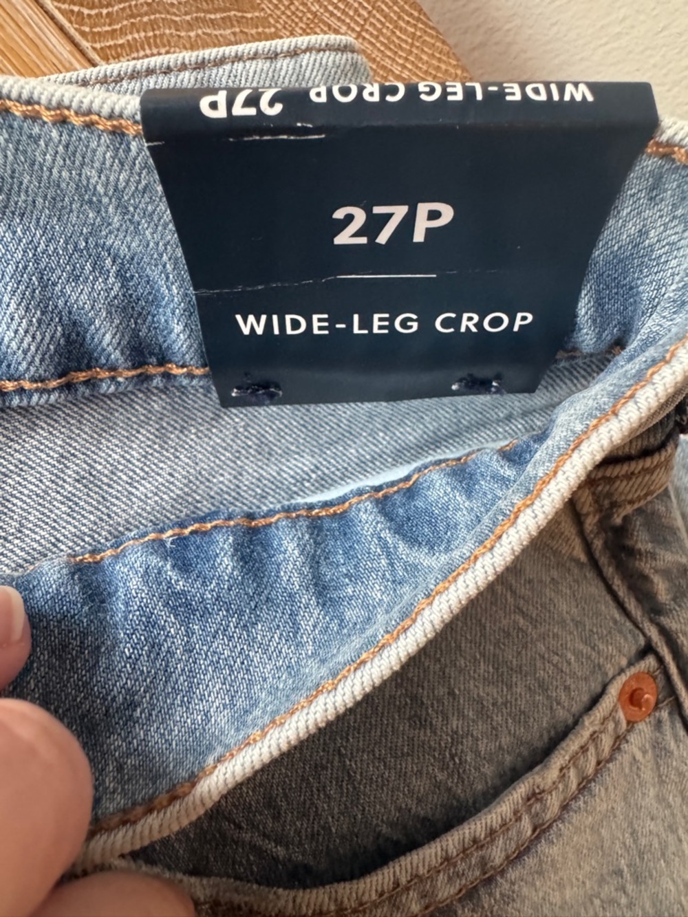 NWT! J. CREW FACTORY Petite wide-leg cropped jean in all-day stretch Size 27P - Picture 13 of 16